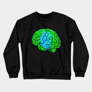 Brain&Heart Interactive Green&Blue Filter T-Shirt #2 By Red&Blue Crewneck Sweatshirt